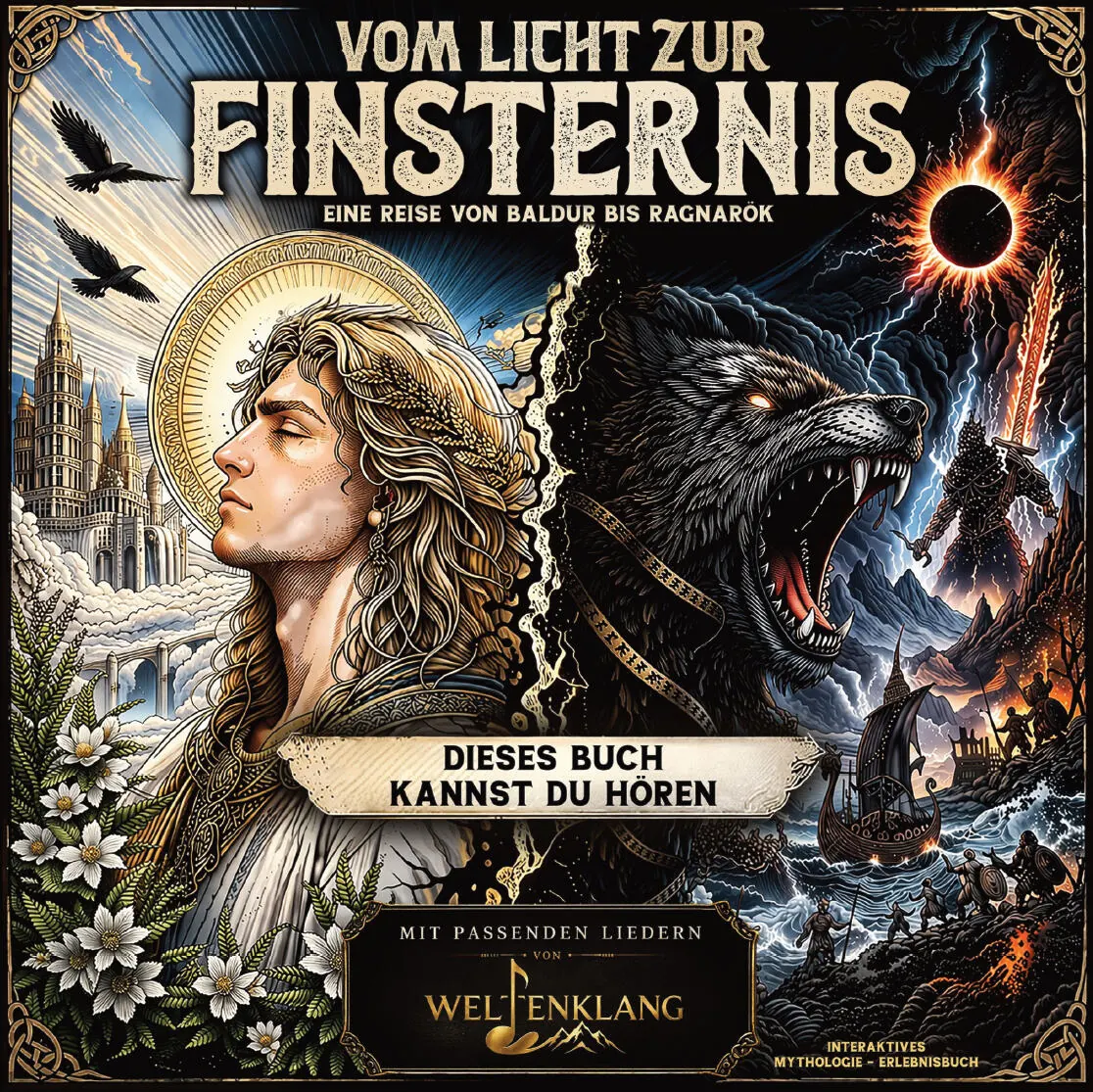 Das Buch &bdquo;Vom Licht zur Finsternis&ldquo; aufgeschlagen